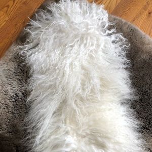 Ralph Lauren white Fluffy scarf new with tags